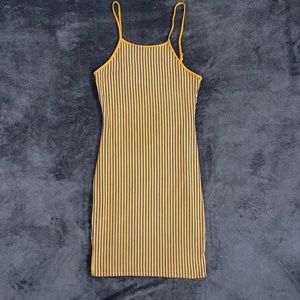 Papaya Yellow&Black Mini Dress